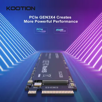 KOOTION X15 512GB SSD NVME M2 1TB 256GB M. 2 2280 PCIe NVME SSD Вътрешен Твърд Диск, Твърд Диск за Десктоп, лаптоп HP, MSI