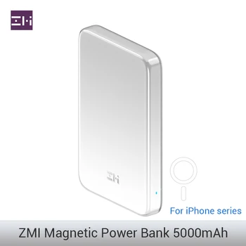 ZMI Magnetic Wireless Power Bank 5000mAh P02ZM за iPhone 12 13 14 Pro, безжично зарядно устройство Mag-safe
