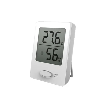 YouMi YM22 Мини Бял/черен цифров стаен термометър-влагомер за домашна метеорологични станции с улыбающимся лице