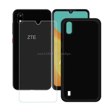 Калъф от закалено стъкло ZTE Blade A7 2019, мек силиконов калъф за телефон с напълно закалено стъкло за ZTE Blade A3 2019, A5 2019