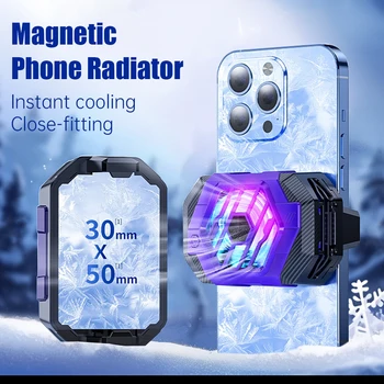 Охладител телефон, радиатор мобилен телефон с двойно полупроводниковым охлаждащ чип, универсален вентилатор за охлаждане на телефона за игри на живо