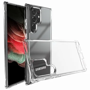За Samsung Galaxy S23 S21 S22 Ultra Case Прозрачен Удароустойчив, Защитен калъф срещу надраскване, за S22 S23 21 Plus Ultra 5G 갤럭시S23 케 _BOS_스