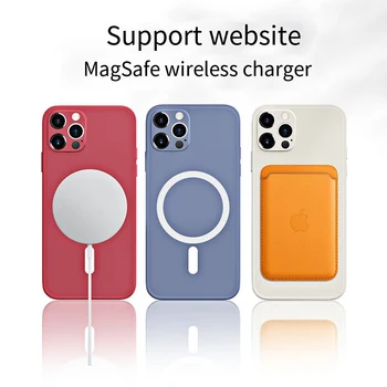 Нова стикер с магнитен кръг, за магнитно мобилен телефон MagSafe, магнитни пръстени за безжично зареждане на iPhone 13 12 mini Pro Max
