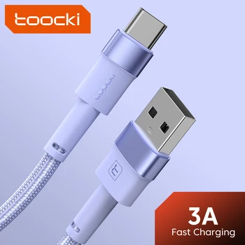 Toocki3a USB Type C Кабел За Бързо Зареждане USB-C Зарядно Устройство Кабел За Данни За Xiaomi Samsung S21 iPad, Samsung Poco C USB Кабел