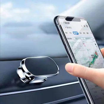 Магнитен Кола на Телефона на 360 градуса Въртяща се Поставка във Формата На Мини-Ленти За Huawei, Метален Силен Магнит За Монтиране на GPS за iPhone 11 14 LG