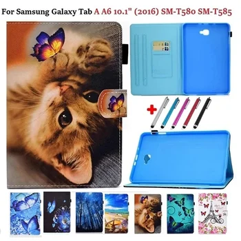Калъф Funda за Samsung Galaxy Tab A A6 10,1 2016, калъф за таблет SM-T580 T585, Сладък детски калъф с животни за Samsung Galaxy Tab A6, носене на Корпуса