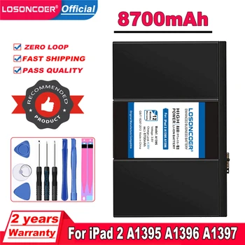 LOSONCOER 8700 ма A1395 Батерия за iPad2 iPad 2 A1395 A1396 A1397 A1376 A1316 Батерия + Номер за проследяване