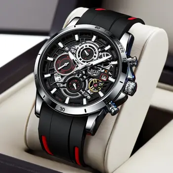 2023 Мъжки часовник Ежедневни луксозни спортни Водоустойчив кварцов часовник с хронограф, военни часовници, мъжки часовници, Relogio Masculino