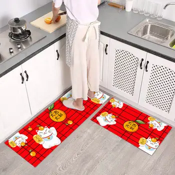 Модерен килим за кухненско на килима в скандинавски стил, модерен начало декор, моющийся нескользящий кухненски мат, прост мат, за да влезете, подложки