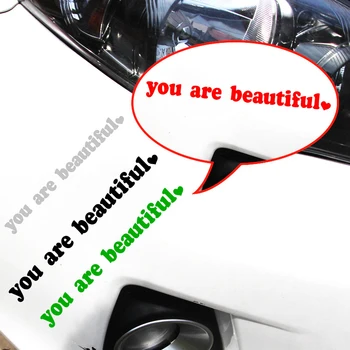 Декоративни стикери за огледала на автомобила You Are Beautiful Водоустойчиви стикери за декорация на автомобили и мотоциклети
