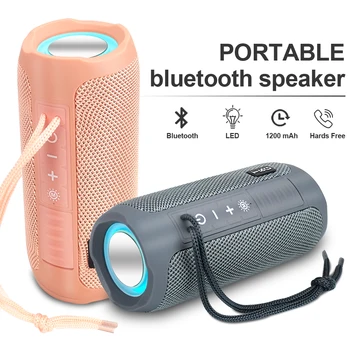 Портативен Говорител Bluetooth Безжичен Субуфер С Led Подсветка Външен Стереодинамик Къмпинг Soundbox caixa de som bluetooth