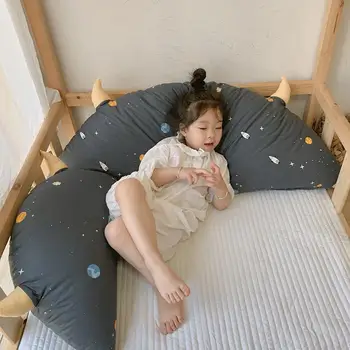 Възглавница за таблото Свалящ се Моющаяся Предпазни възглавници Бебешко легло с памучна основа Детско таблата Голяма облегалка