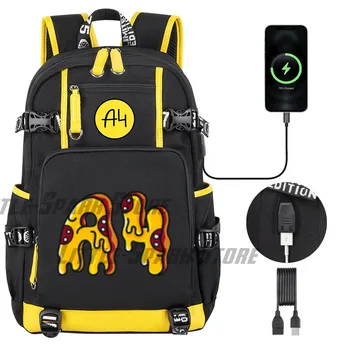 а4 мърч Детска раница Lamba, училищна чанта Пица А4 с Анимационни герои за момчета, Жени, Мъже, училищен раница с голям капацитет, USB чанта за лаптоп