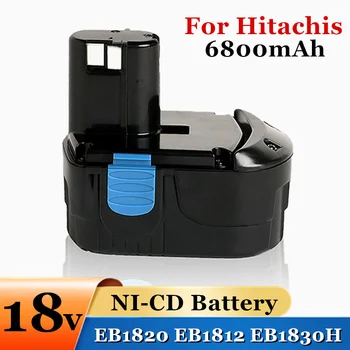 Преносимото Батерия 18V NI-CD Батерия за електрически инструменти Hitachis Отвертка Тренировка EB1820 EB1812 EB1830H EB1833X EB18B 322437