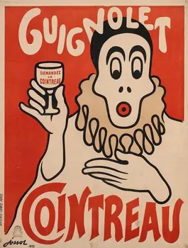 Реклама на ликьор Cointreau Гиньоле Ретро Метални стенни табели Ретро знак