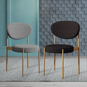 Модерни трапезни столове за всекидневна, черна ергономичен дизайн ултра-леки трапезни столове с подкрепата на облегалката, единично минималистичная мебели за дома Sillas