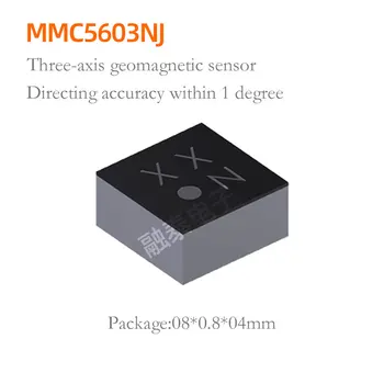 10ШТ Триосно Геомагнитный сензор MMC5603NJ Ниска Мощност за Висока Производителност Идва С Пластир Обезщетение чувствителност