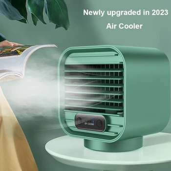 Нов Преносим Климатик Със Зареждането чрез USB Мобилен Охладител на Въздуха Домашен Мултифункционален Пречиствател на Въздух Овлажнител Охлаждащ Вентилатор