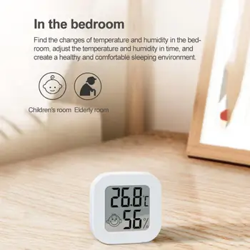 Умен дом, интелигентен сензор за температура и влажност на въздуха, поддържа Amazon Алекса Sasha, сензор за температура и влажност на въздуха Smart Life Mini