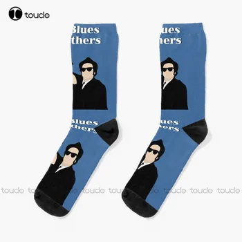 Чорапи Blues Brothers, сладки чорапи, Коледен подарък за Нова година, Унисекс, чорапи за възрастни, юноши, младежи, дигитален принт на 360 °, Модерен нов забавен чорап
